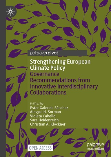 Ester Galende Sánchez, Alevgul H. Sorman, Violeta Cabello, Sara Heidenreich, Christian A. Klöckner - Strengthening European Climate Policy, Inbunden