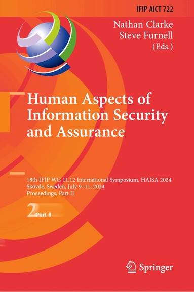Nathan Clarke, Steven Furnell - Human Aspects of Information Security and Assurance, Inbunden