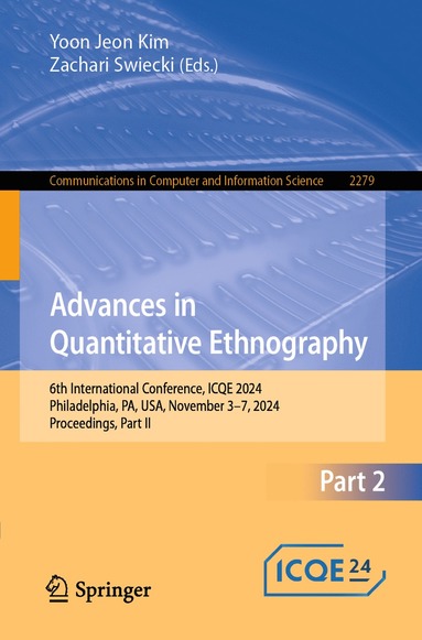 bokomslag Advances in Quantitative Ethnography