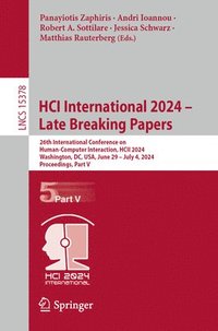 bokomslag HCI International 2024 - Late Breaking Papers