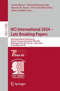 bokomslag HCI International 2024 - Late Breaking Papers