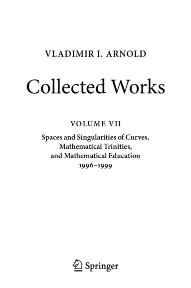 Vladimir I. Arnold, Boris A. Khesin, Mikhail B. Sevryuk, Victor A. Vassiliev - Vladimir I. Arnold - Collected Works, Inbunden