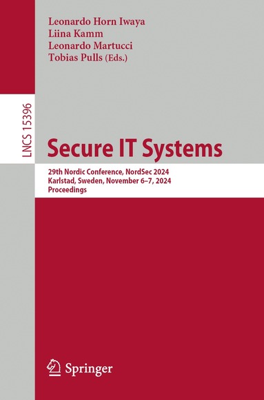 Leonardo Horn Iwaya, Liina Kamm, Leonardo Martucci, Tobias Pulls - Secure IT Systems, Häftad