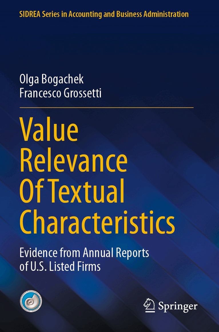 Olga Bogachek, Francesco Grossetti - Value Relevance Of Textual Characteristics, Häftad