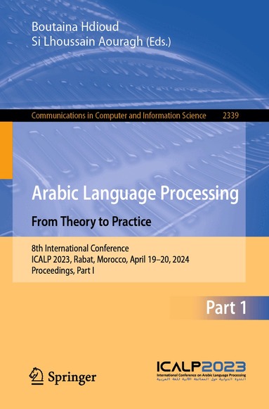 Boutaina Hdioud, Si Lhoussain Aouragh - Arabic Language Processing: From Theory to Practice, Häftad
