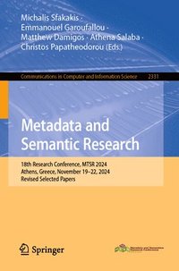 bokomslag Metadata and Semantic Research