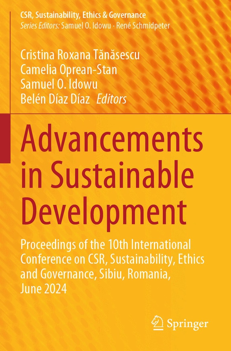 Cristina Roxana Tănăsescu, Camelia Oprean-Stan, Samuel O. Idowu, Belén Díaz Díaz - Advancements in Sustainable Development, Häftad