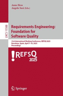 bokomslag Requirements Engineering: Foundation for Software Quality