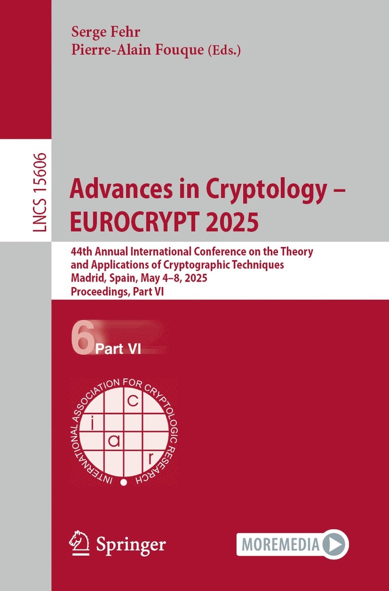 Serge Fehr, Pierre-Alain Fouque - Advances in Cryptology – EUROCRYPT 2025, Häftad