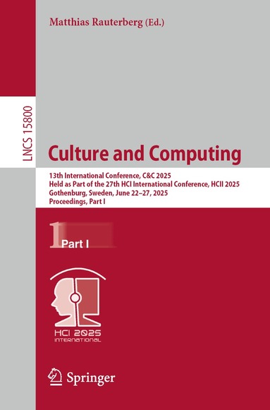 Matthias Rauterberg - Culture and Computing, Häftad