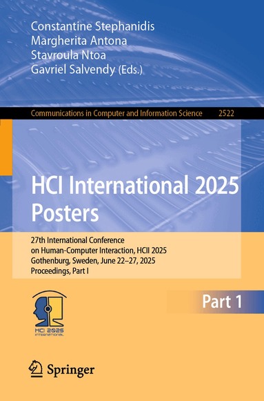 Constantine Stephanidis, Margherita Antona, Stavroula Ntoa, Gavriel Salvendy - HCI International 2025 Posters, Häftad