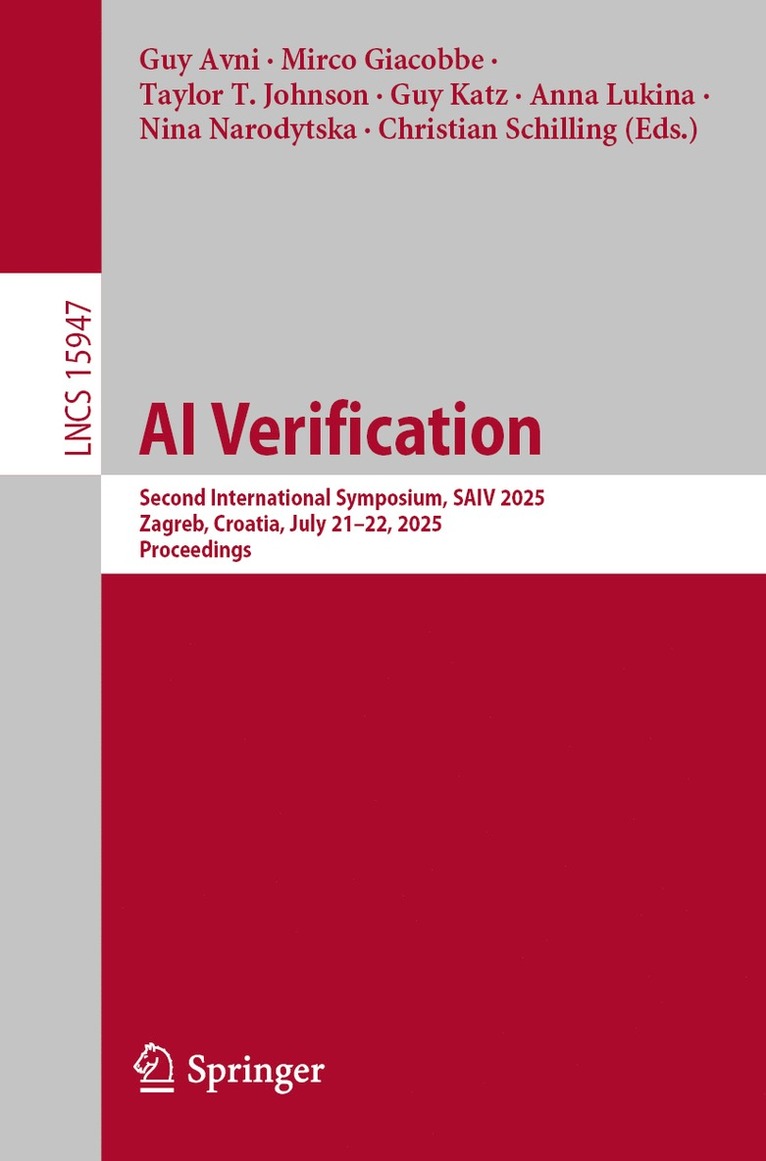 Mirco Giacobbe, Anna Lukina - AI Verification, Häftad
