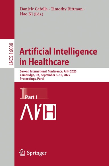 Daniele Cafolla, Timothy Rittman, Hao Ni - Artificial Intelligence in Healthcare, Häftad
