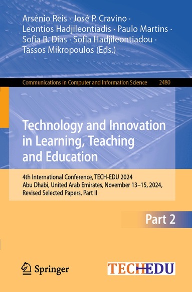 Arsénio Reis, José P. Cravino, Leontios Hadjileontiadis, Paulo Martins, Sofia B. Dias, Sofia Hadjileontiadou, Tassos Mikropoulos - Technology and Innovation in Learning, Teaching and Education, Häftad