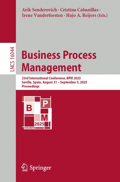 Arik Senderovich, Cristina Cabanillas, Irene Vanderfeesten, Hajo A. Reijers - Business Process Management, Häftad