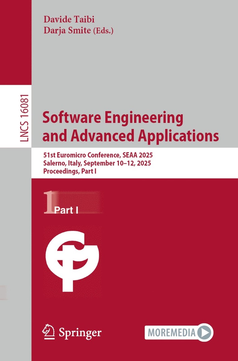 Davide Taibi, Darja Smite - Software Engineering and Advanced Applications, Häftad