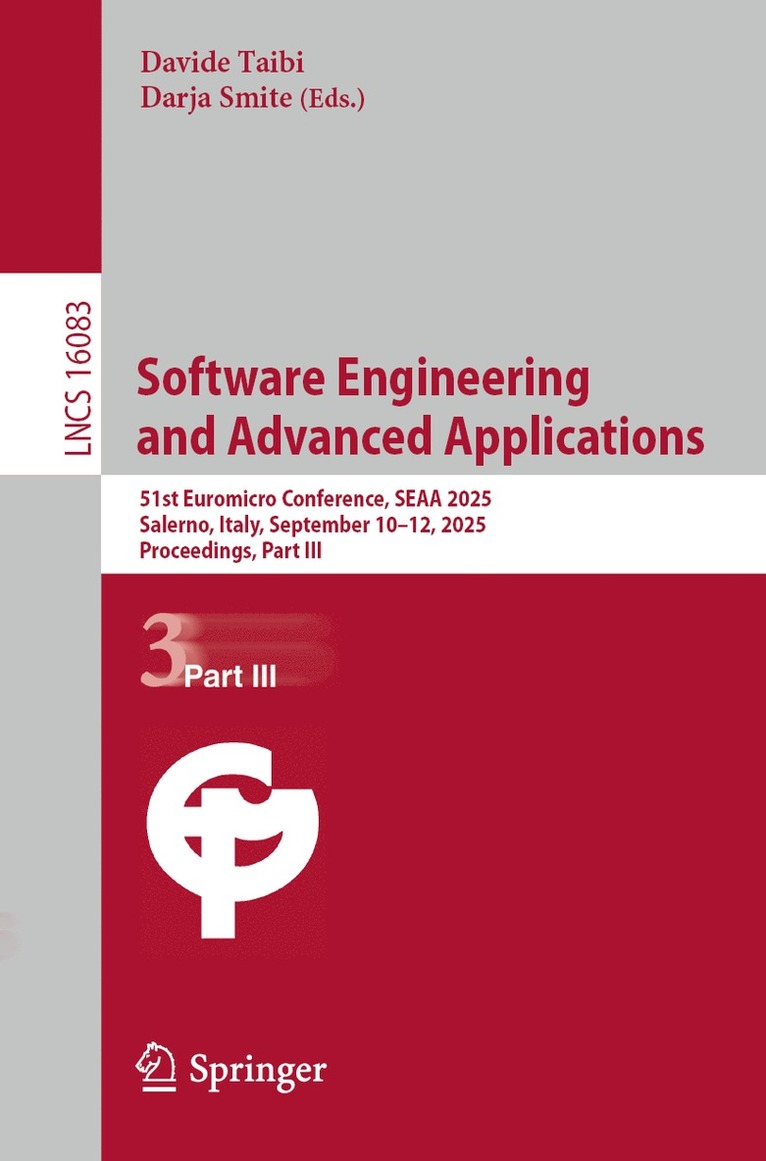 Davide Taibi, Darja Smite - Software Engineering and Advanced Applications, Häftad