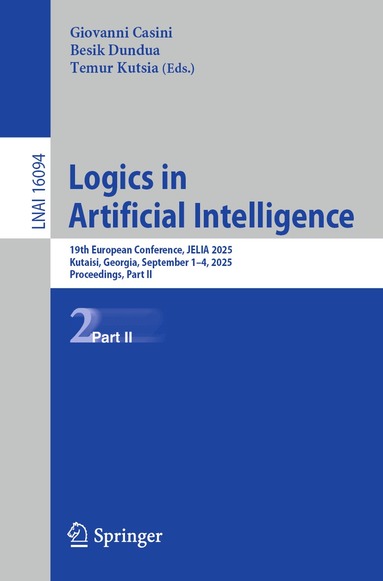 Giovanni Casini, Besik Dundua, Temur Kutsia - Logics in Artificial Intelligence, Häftad