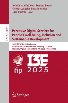 bokomslag Pervasive Digital Services for People's Well-Being, Inclusion and Sustainable Development