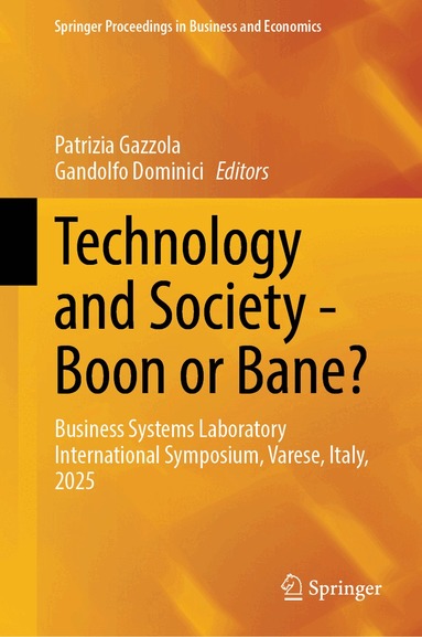 Patrizia Gazzola, Gandolfo Dominici - Technology and Society - Boon or Bane?, Inbunden