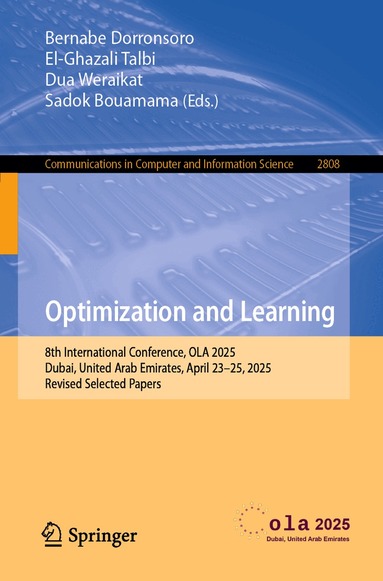Bernabe Dorronsoro, El-Ghazali Talbi, Dua Weraikat, Sadok Bouamama - Optimization and Learning, Häftad