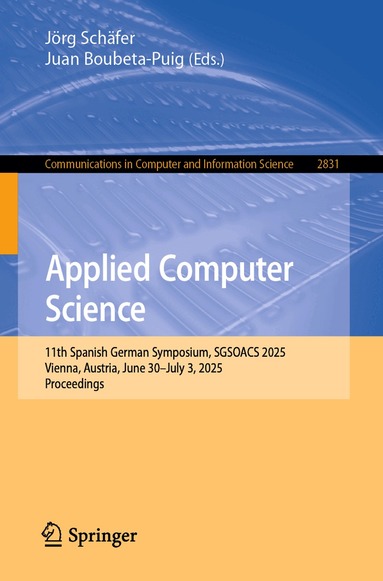 Jörg Schäfer, Juan Boubeta-Puig - Applied Computer Science, Häftad