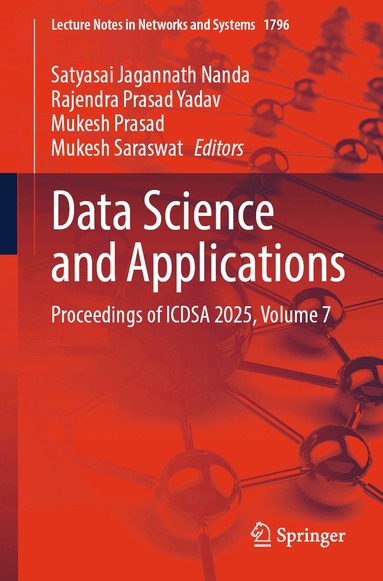Satyasai Jagannath Nanda, Rajendra Prasad Yadav, Mukesh Prasad, Mukesh Saraswat - Data Science and Applications, Häftad