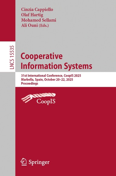 Cinzia Cappiello, Olaf Hartig, Mohamed Sellami, Ali Ouni - Cooperative Information Systems, Häftad