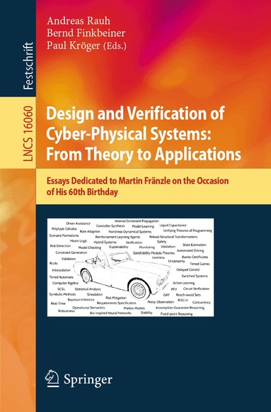 Andreas Rauh, Bernd Finkbeiner, Paul Kröger - Design and Verification of Cyber-Physical Systems: From Theory to Applications, Häftad