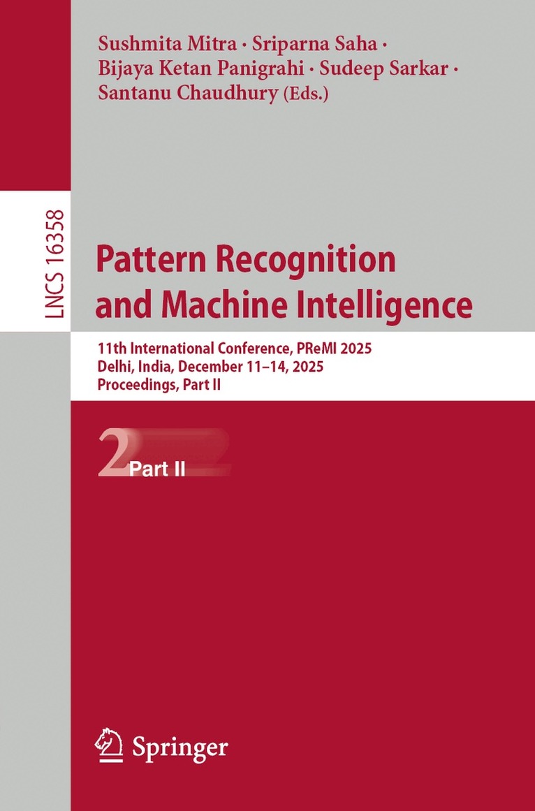 Pattern Recognition and Machine Intelligence