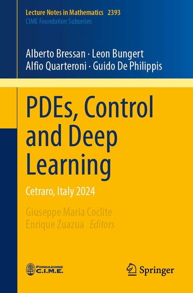 Alberto Bressan, Leon Bungert, Alfio Quarteroni, Guido De Philippis, Giuseppe Maria Coclite, Enrique Zuazua - PDEs, Control and Deep Learning, Häftad