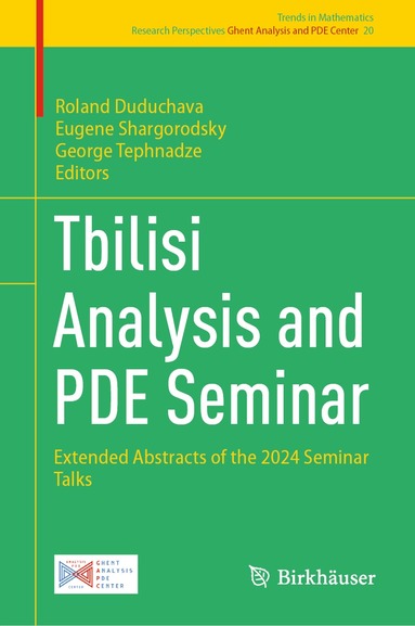 Roland Duduchava, Eugene Shargorodsky, George Tephnadze - Tbilisi Analysis and PDE Seminar, Inbunden