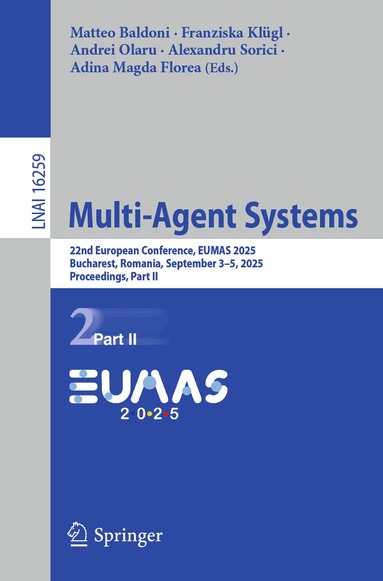 Matteo Baldoni, Franziska Klügl, Andrei Olaru, Alexandru Sorici, Adina Magda Florea - Multi-Agent Systems, Häftad