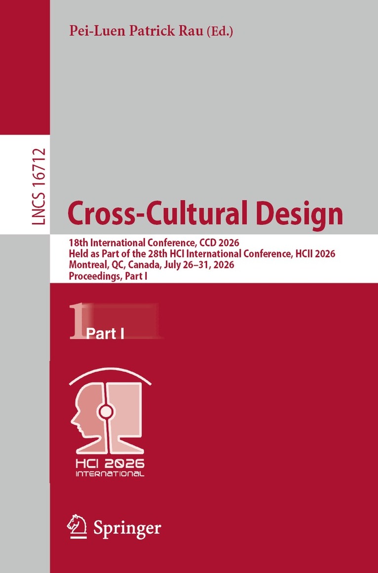 Pei-Luen Patrick Rau - Cross-Cultural Design, Häftad