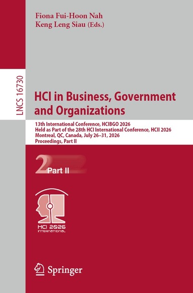 Fiona Fui-Hoon Nah, Keng Leng Siau - HCI in Business, Government and Organizations, Häftad