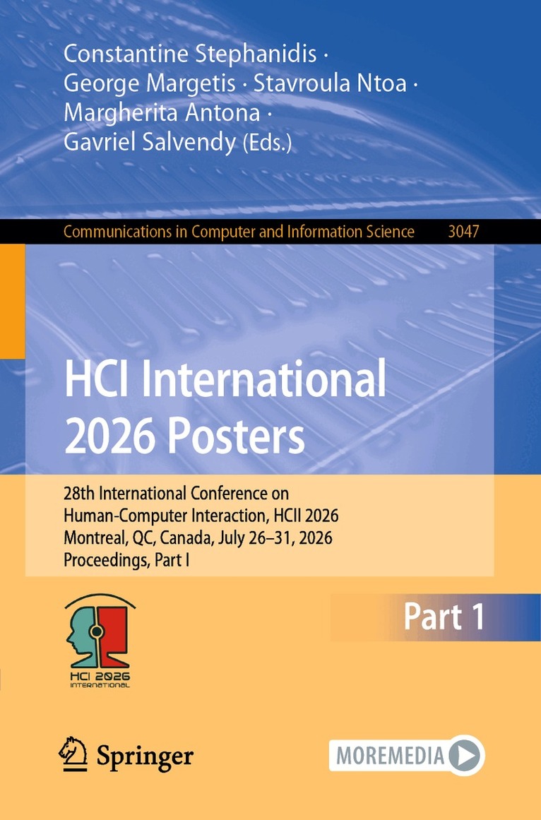 Constantine Stephanidis, George Margetis, Stavroula Ntoa, Margherita Antona, Gavriel Salvendy - HCI International 2026 Posters, Häftad