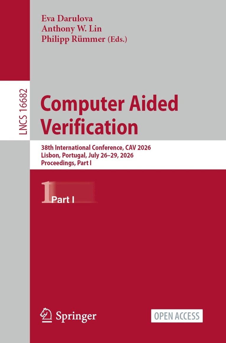 Eva Darulova, Anthony W. Lin, Philipp Rümmer - Computer Aided Verification, Häftad. Tillgänglighet: Lägg i varukorg