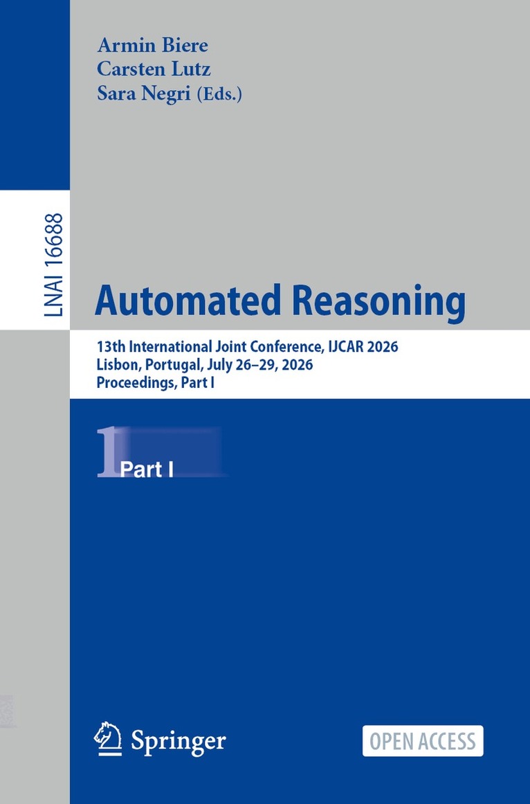 Armin Biere, Carsten Lutz, Sara Negri - Automated Reasoning, Häftad