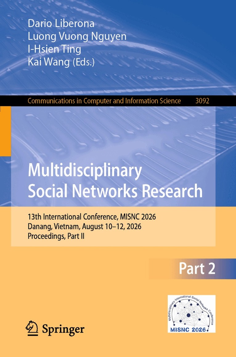 Dario Liberona, Luong Vuong Nguyen, I-Hsien Ting, Kai Wang - Multidisciplinary Social Networks Research, Häftad