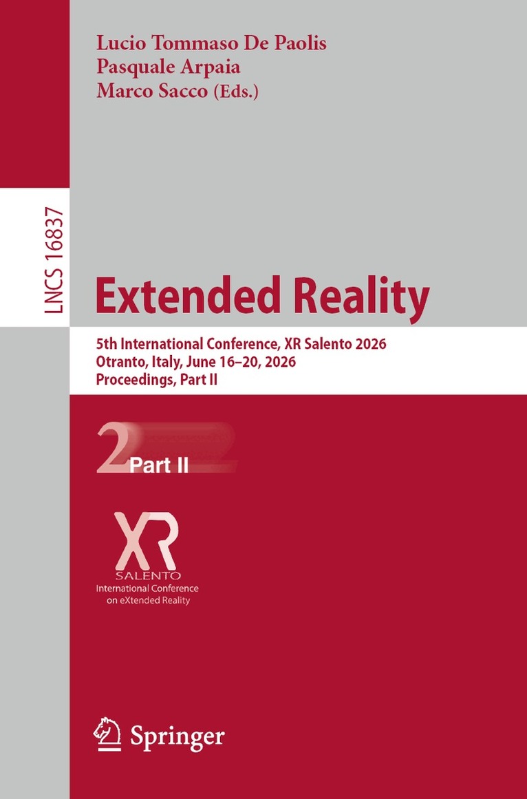 Lucio Tommaso De Paolis, Pasquale Arpaia, Marco Sacco - Extended Reality, Häftad. Tillgänglighet: Lägg i varukorg