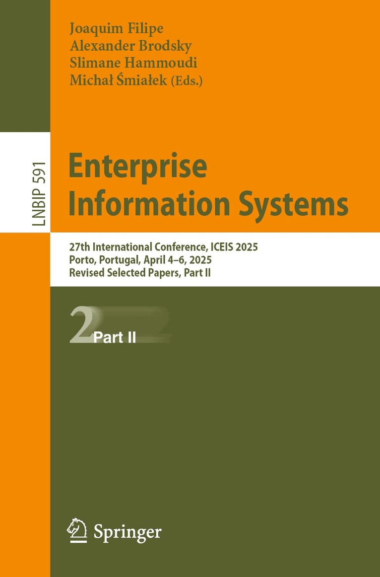 Joaquim Filipe, Alexander Brodsky, Slimane Hammoudi, Michał Śmiałek - Enterprise Information Systems, Häftad