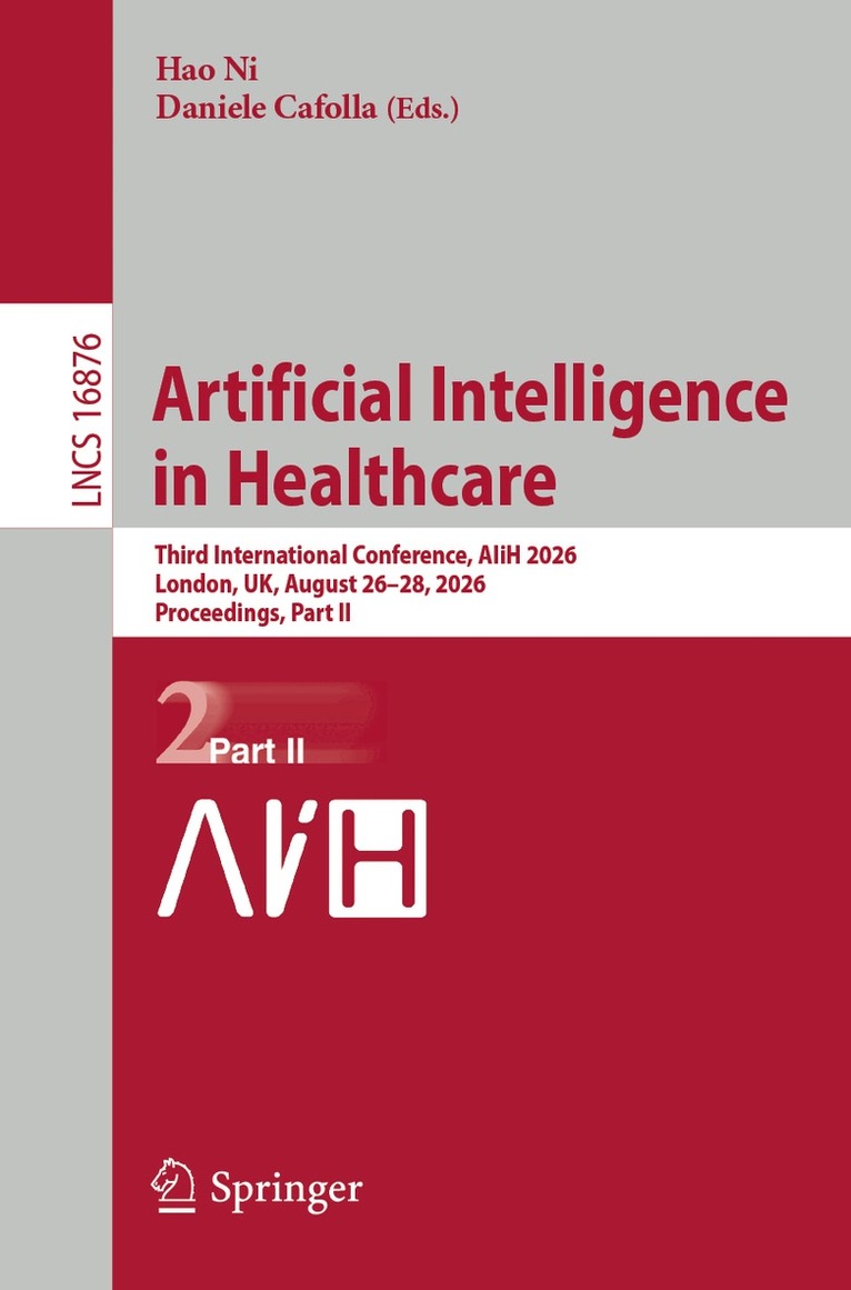 Hao Ni, Daniele Cafolla - Artificial Intelligence in Healthcare, Häftad. Tillgänglighet: Lägg i varukorg