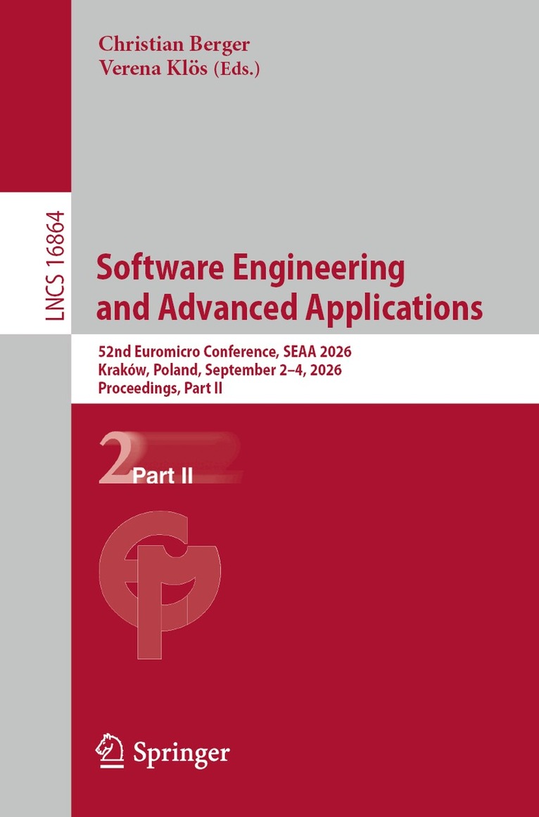 Christian Berger, Verena Klös - Software Engineering and Advanced Applications, Häftad