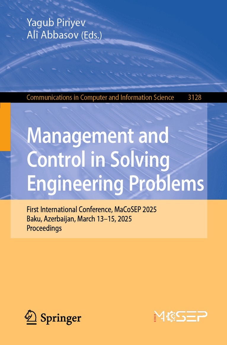 Yagub Piriyev, Ali Abbasov - Management and Control in Solving Engineering Problems, Häftad