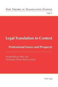 bokomslag Legal Translation in Context