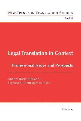 bokomslag Legal Translation in Context