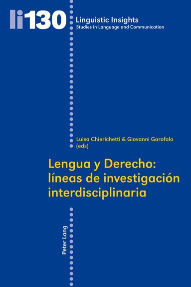 Luisa Chierichetti, Giovanni Garofalo - Lengua y Derecho: líneas de investigación interdisciplinaria, Häftad