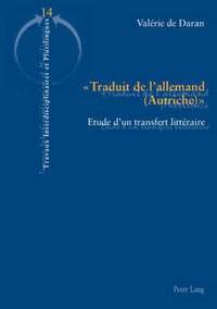 bokomslag  Traduit de l'Allemand (Autriche) 