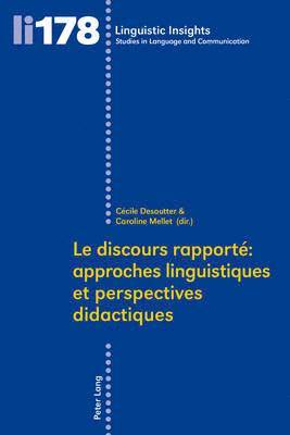Le Discours Rapport Approches Linguistiques Et Perspectives Didactiques 1