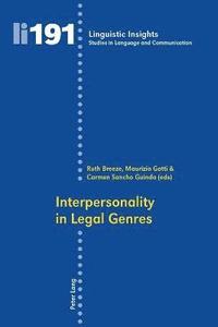 bokomslag Interpersonality in Legal Genres